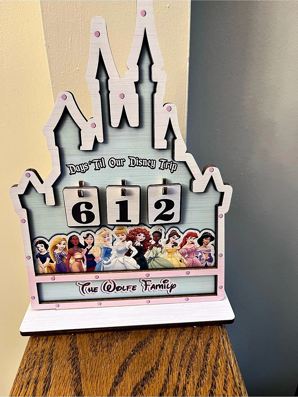 Disney World Princess Countdown Calendar